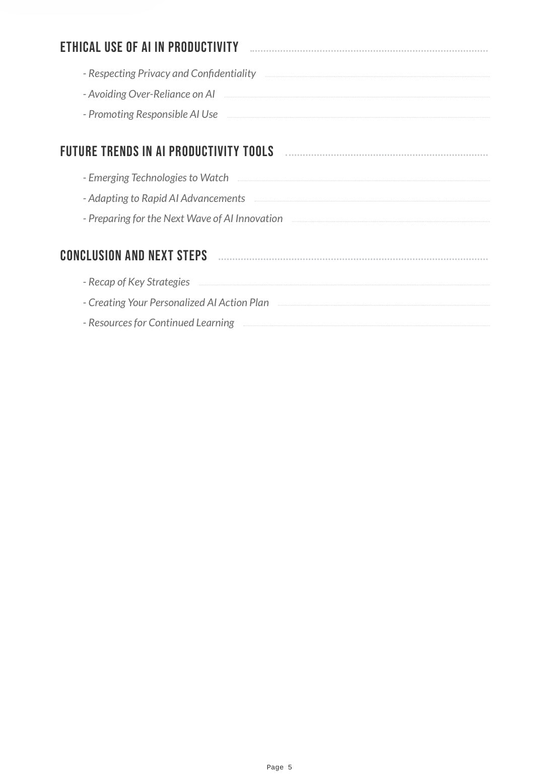 Free AI Productivity Mini-Guide